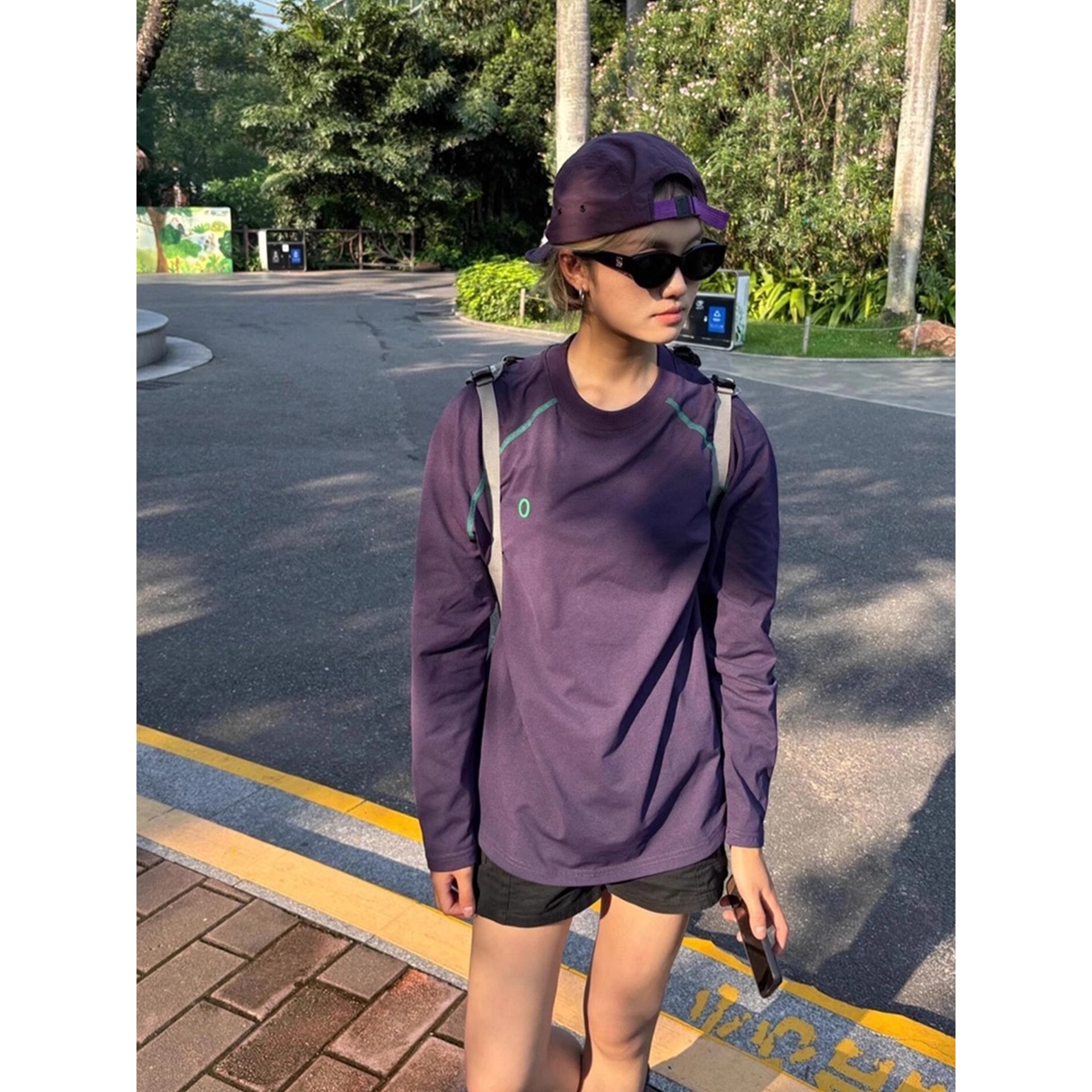 户外凉感骑行服长袖t恤男款秋季ootd透气运动羽毛网球健身打底衫