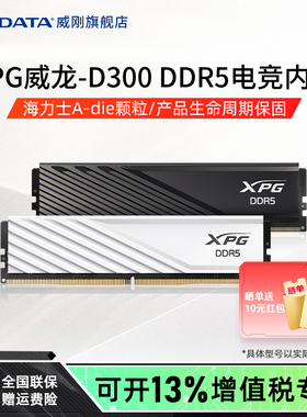 威刚XPG威龙D300/D300G马甲条DDR5 6000/6400 16G/32G电脑内存条