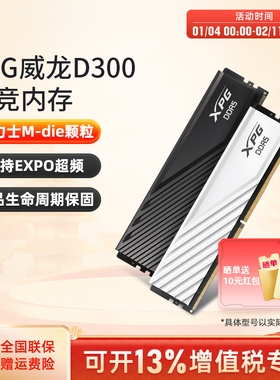 威刚XPG威龙D300内存条6000/6400 16G/32G电脑DDR5马甲海力士Mdie