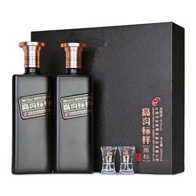 今世缘 高沟标样黑标 柔雅型 白酒 高端礼盒装 42度 500mL 2瓶