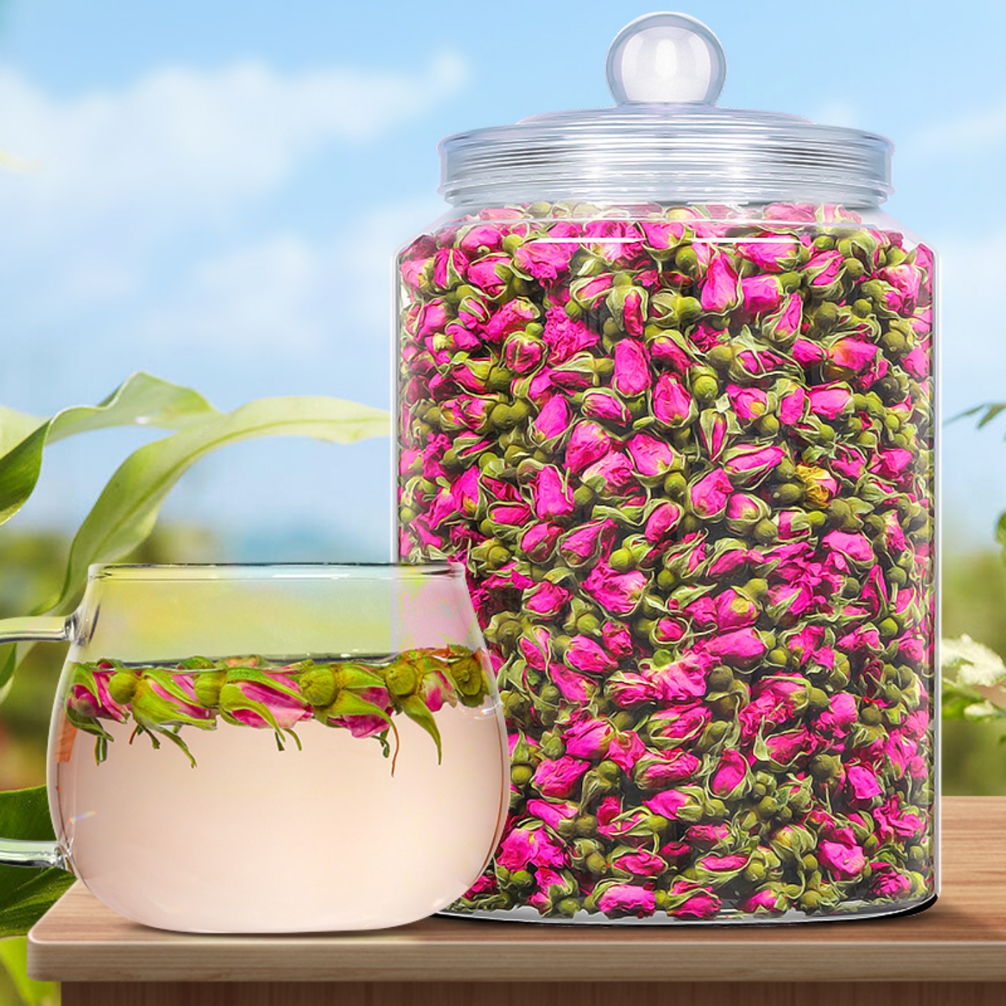 玫瑰花茶官方旗舰店玫瑰花干平阴玫瑰花茶泡茶水喝专用茶叶1000g