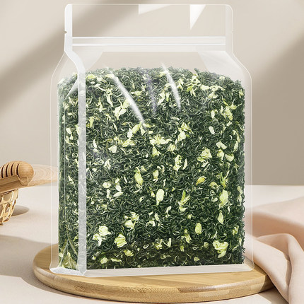 川派茉莉花茶2025新茶茉莉飘雪浓香型毛尖绿茶散装袋装茶叶250g