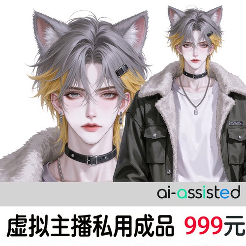 live2d虚拟主播皮套定制成品模型ai成品K089扭绘叽