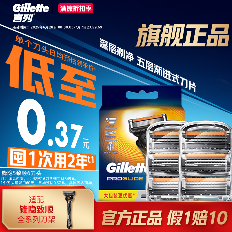 鋒隱五層刀片刀頭吉列