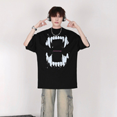 潮牌欧美高街高级感痞帅上衣体恤情侣 T恤男夏季 INVA美式 复古短袖