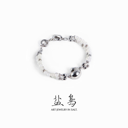 盐岛热巴同款锦鲤系列白玛瑙小众串珠手链轻奢精致高级感好运原创
