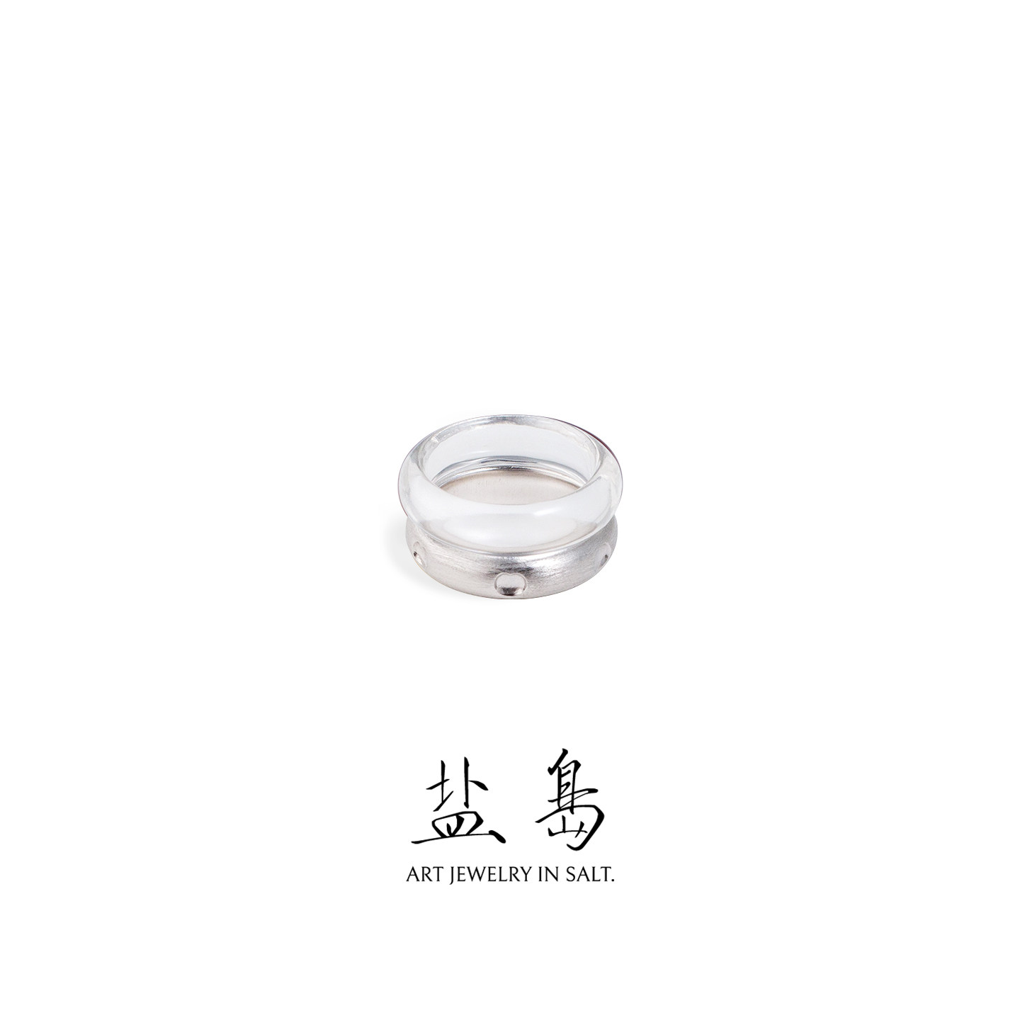 盐岛胖心双圈叠戴戒指白水晶素圈轻奢高级感设计小众食指戒新中式