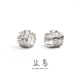 盐岛葫芦三层耳圈高级感圈圈耳环轻奢气质白金色小众设计素圈耳饰