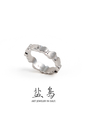 盐岛单层葫芦戒指新中式简约高级感小众设计素圈叠戴闭口素金尾戒