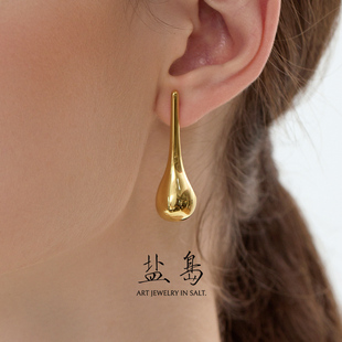 盐岛节气芒种耳坠轻奢小众耳坠设计感金色耳环独特新中式 国风耳饰