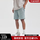 男夏季 复古直筒休闲短裤 薄款 bdpowerup牛仔短裤 直筒裤 子美式 男款