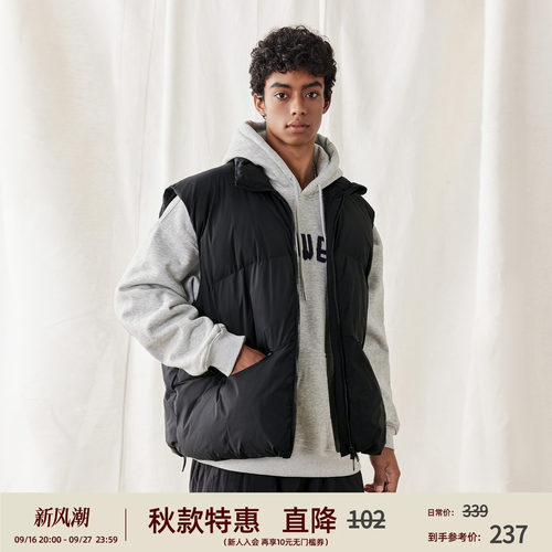 纯色立领棉马甲加宽松休闲