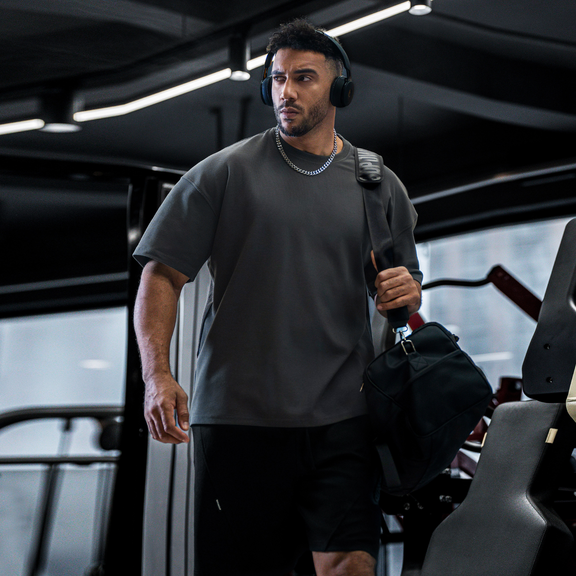 夏季重磅简约宽松运动t恤