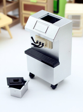 Dollhouse娃娃屋方格空间迷你冰淇淋机DIY自创厨房微缩场景模型