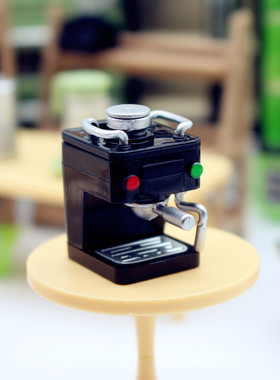 Dollhouse娃娃屋方格空间迷你咖啡机DIY自研厨房烘焙微缩场景模型