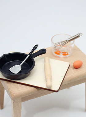 Dollhouse仿真立体微缩食玩厨房用具杉模型diy娃娃屋摆设配件道具