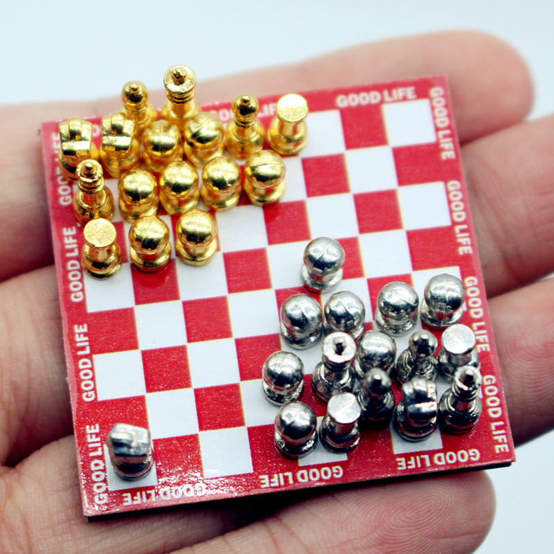 迷你娃娃屋微缩磁吸国际象棋