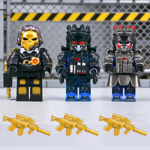 军事三角洲行动威龙红狼积木人仔手办男孩拼装玩具模型兼容乐高