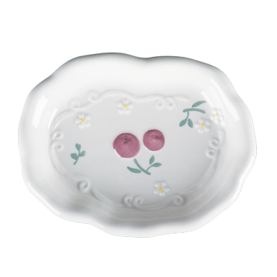 吃饭陶瓷碗个人专用5英寸釉下彩沙拉甜品碗可爱餐具套装高颜值女