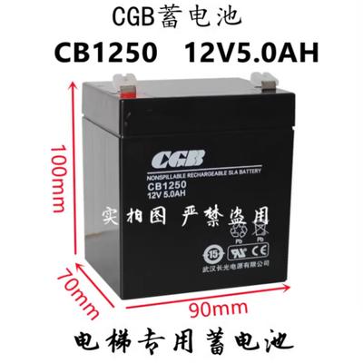杭西奥电梯救援装置CGB蓄电池 武汉CB1250  12V5AH 松闸电源