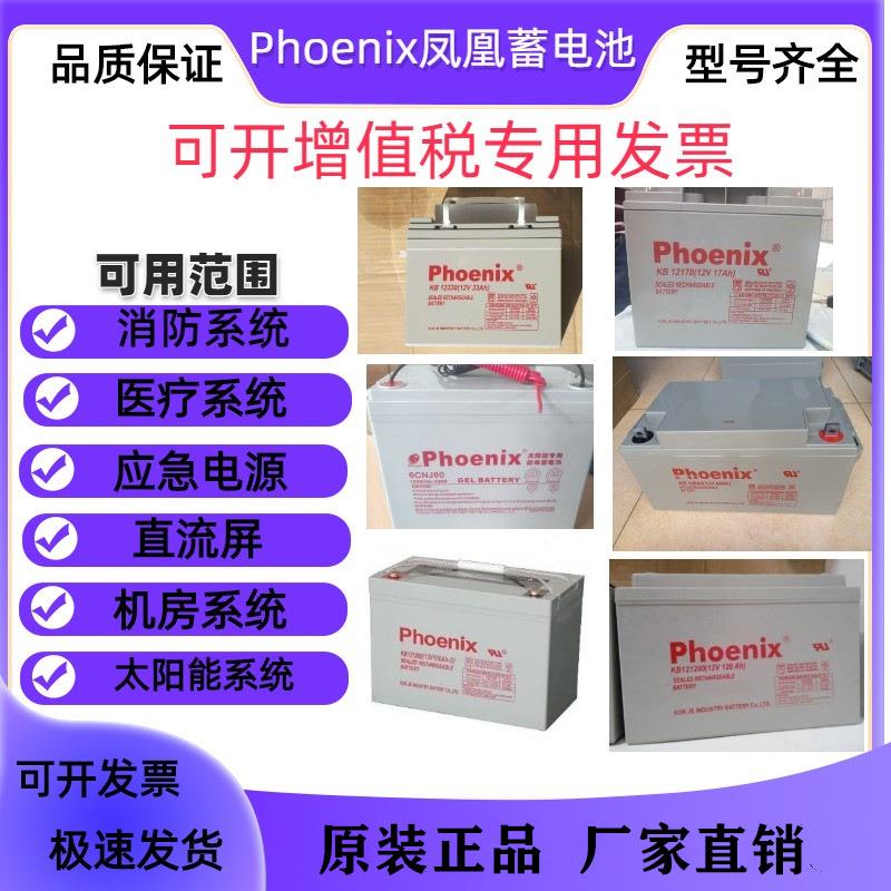 Phoenix蓄电池KB1000/12V100AH17AH24H38AH65AH80AH120A150A