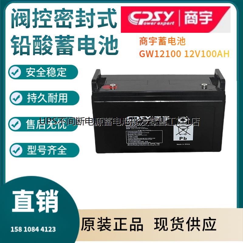 商宇蓄电池GW12100 12V100AH 后备电源 数据基站 直流通信