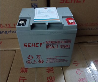 sehey西力蓄电池npg24-12密封式胶体12v24ah太阳能upseps路灯消防