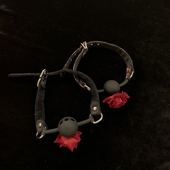 玫瑰花朵硅胶堵嘴硅胶球强制张嘴不伤牙 保密发货