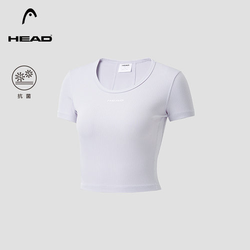 HEAD海德紧身短款抗菌短袖T恤女