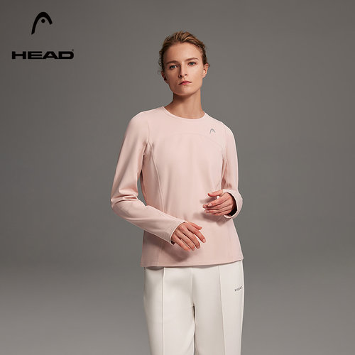 HEAD海德运动训练圆领长袖T恤女