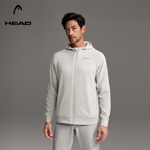 外套 抗菌polygiene HEAD海德连帽针织夹克2025春新款 运动男士
