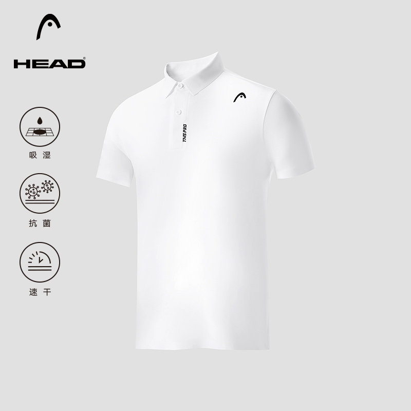 HEAD海德吸湿速干抗菌运动POLO衫2026夏季新款都市机能短袖T恤男