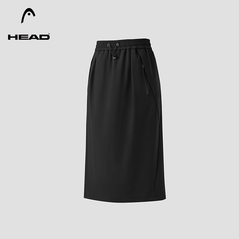 HEAD海德宽松抽绳松紧腰半身裙2026秋季新款轻户外女士运动工装裙 - 实物图