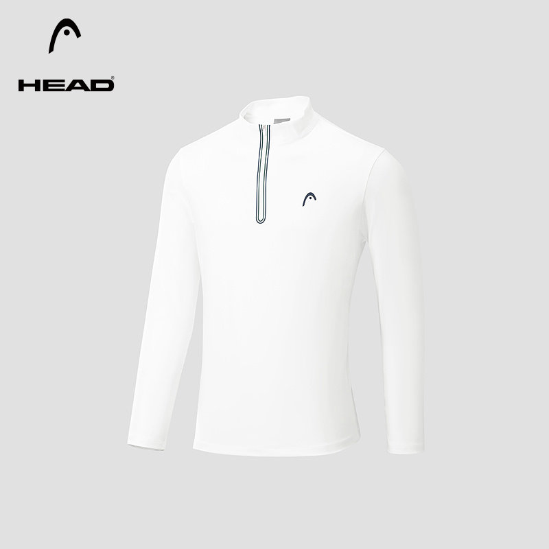 【磨毛】HEAD海德半开襟长袖T恤26春新修身小立领网球运动上衣男,运动服/休闲服装,运动T恤,淘宝优惠券,粉丝福利购,淘宝优惠卷