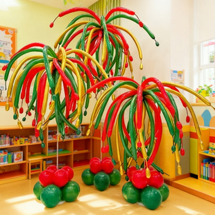多巴胺烟花气球立柱学校幼儿园教室商场汽车4s店活动场景装饰布置