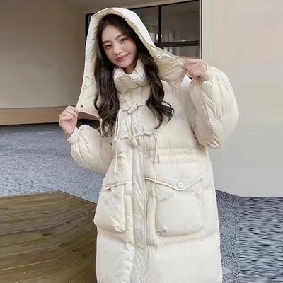 羽绒服女款高端女日韩风长款鸭绒高级感冬天羽绒外套嘉兴平湖