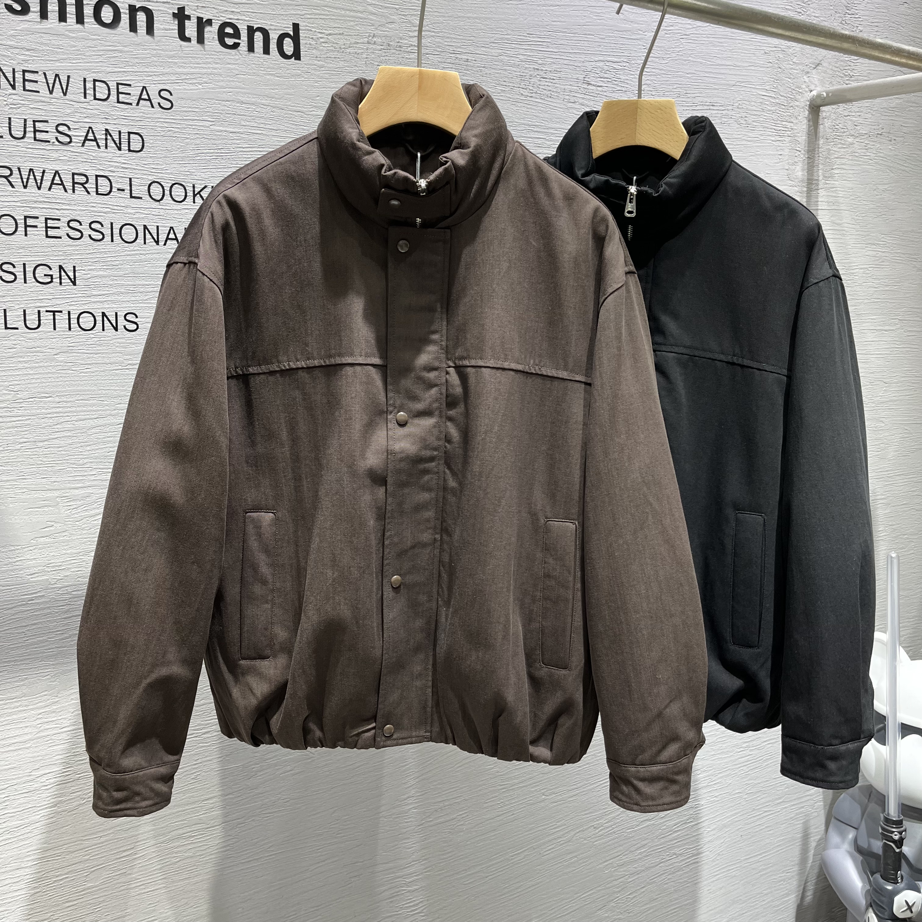 90绒立领男装羽绒服时尚简约保暖修身短款外套痞帅夹克潮流款上衣