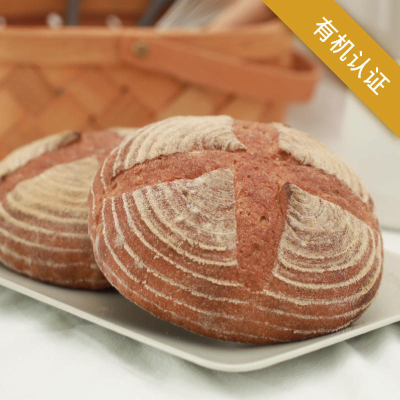 有机乡村面包 外酥里软 麦香浓郁 无油无糖 良壤有机有机认证300g