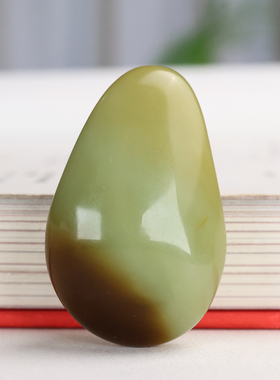 天然和田玉糖料原石手把件且末糖玉红皮籽料原石把玩件