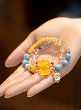 为你一对一设计的天然水晶宝石手链多功能手串男复古风女礼物