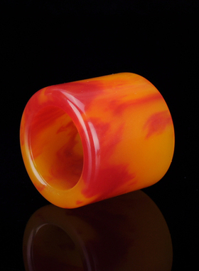 玉扳指新疆和田玉金丝玉鸡血玉扳指 鸡血玉男女款玉戒指红花扳指