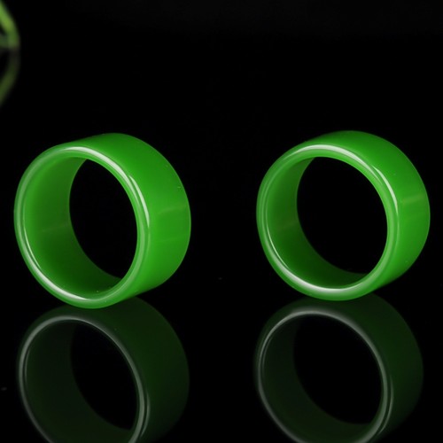 天然和田玉老坑种碧玉戒指玉扳指玉石平安环男女款玉戒加宽玉戒指