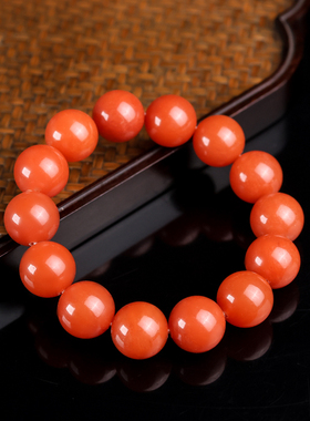 天然和田玉原石手链籽料红皮原石手串手排男女款玉石手链新疆玉器