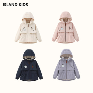 秋冬新款 夹克外套防水防风冲锋衣 丹麦mat男女童风衣收腰加绒长袖