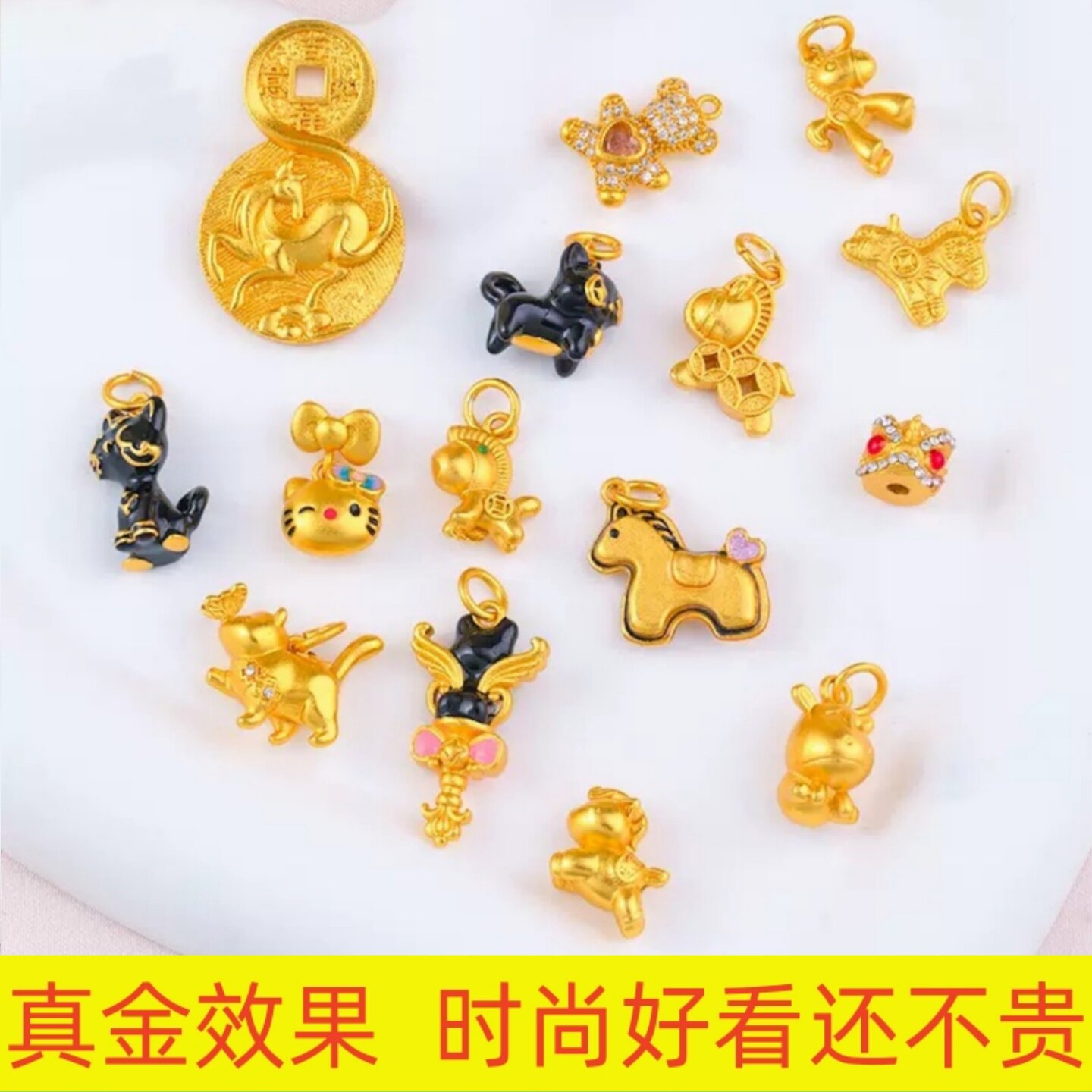 Bangladesh red gold pony pendant plated with 22K gold for women,