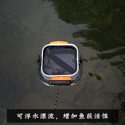 路亚溪流桶引舟折叠浮水活鱼桶鱼护桶海钓溪流鱼护钓鱼桶浮桶友舟
