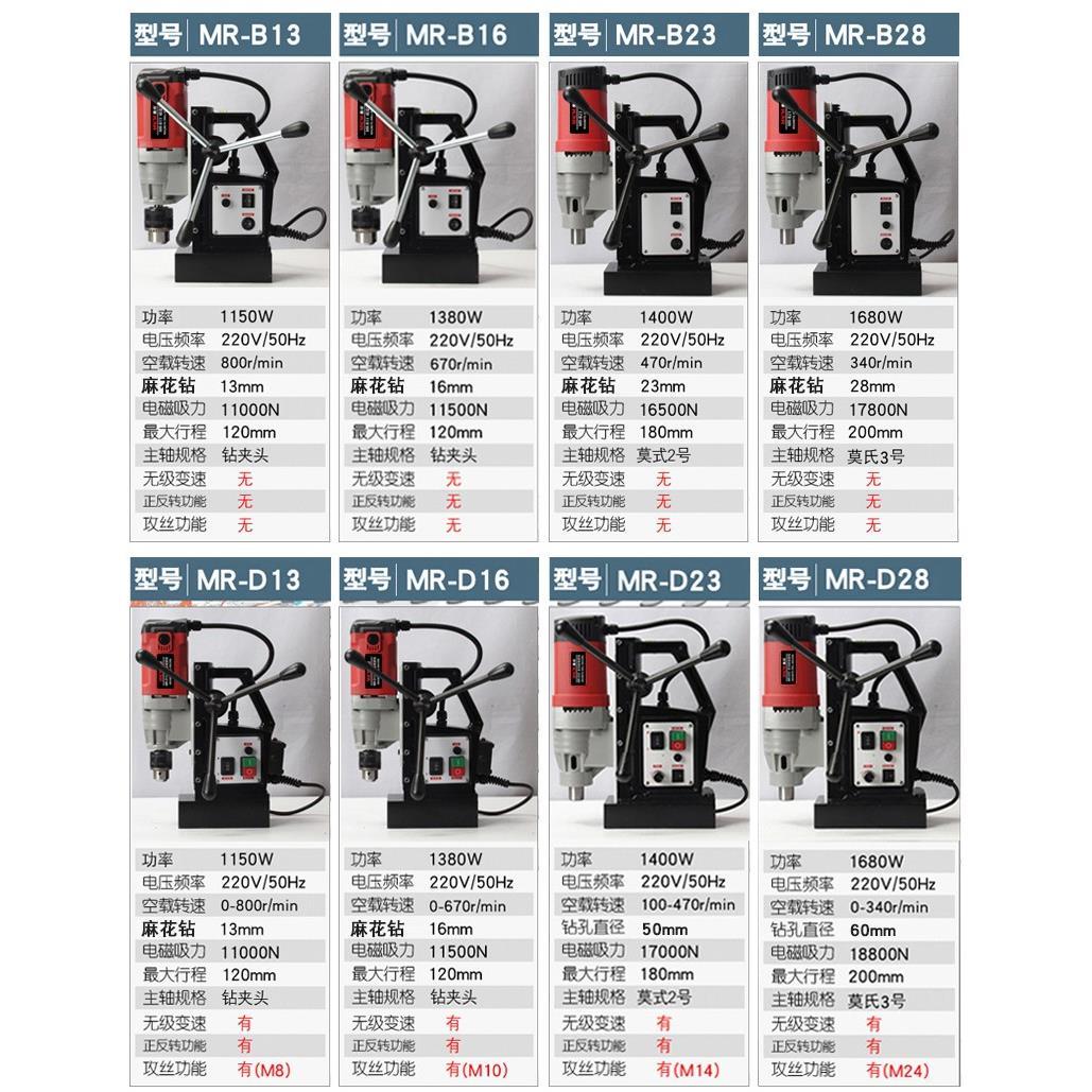 美日机床MR-D13磁力钻多功能工业级便携式小型电磁铁台钻磁座钻