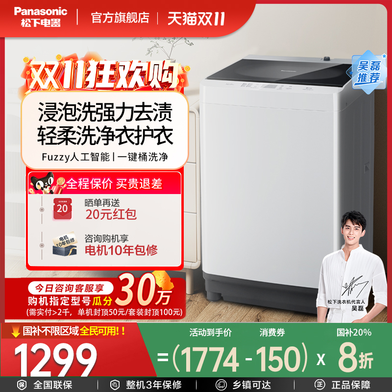 松下10kg波轮洗衣机T2F1