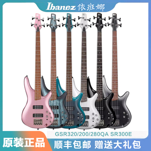 Ibanez依班娜贝斯GSR200/320/280QA SR300E初学者电贝司套装入门