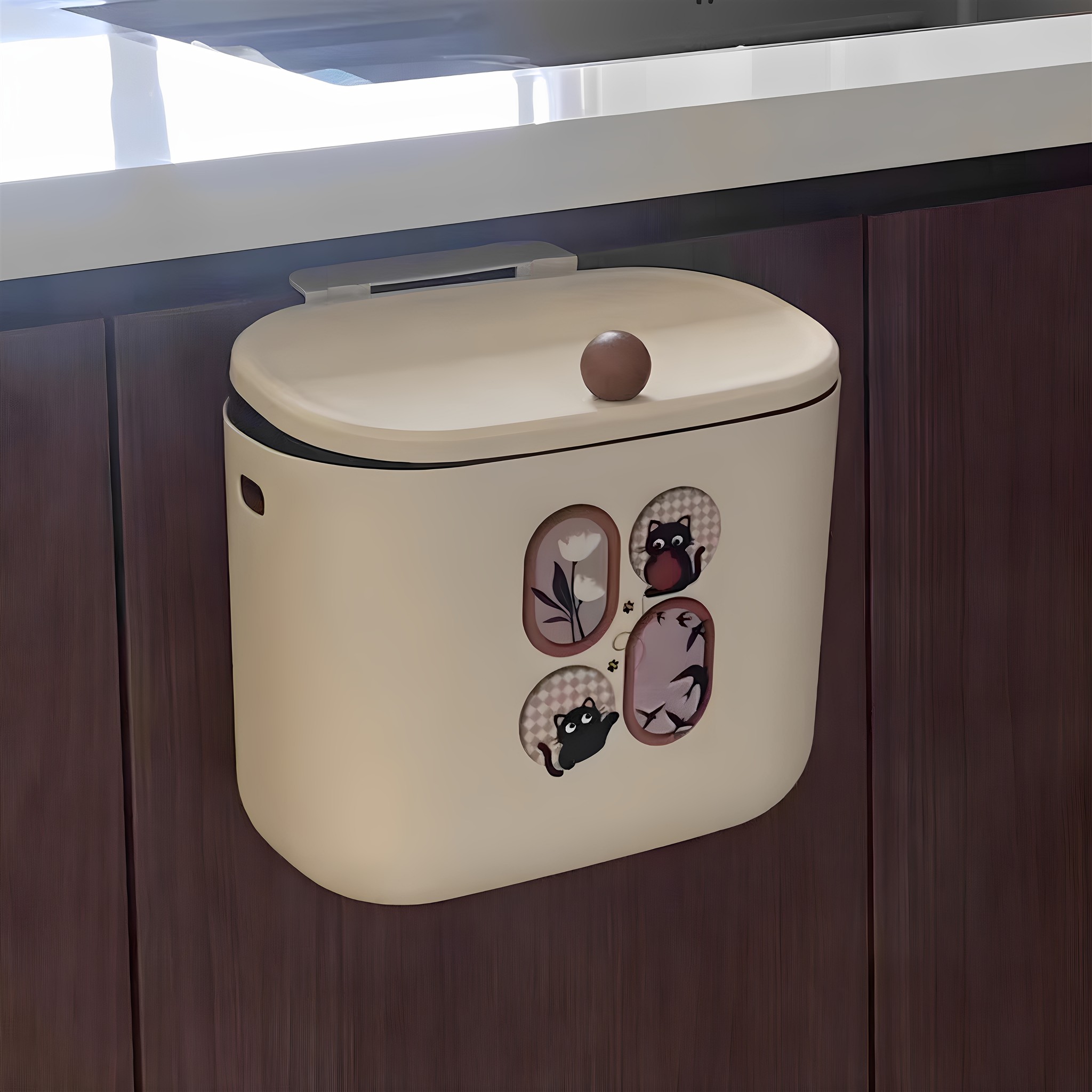 MOMO HOME厨房垃圾桶家用大容量壁挂式垃圾收纳桶带盖这防异味免